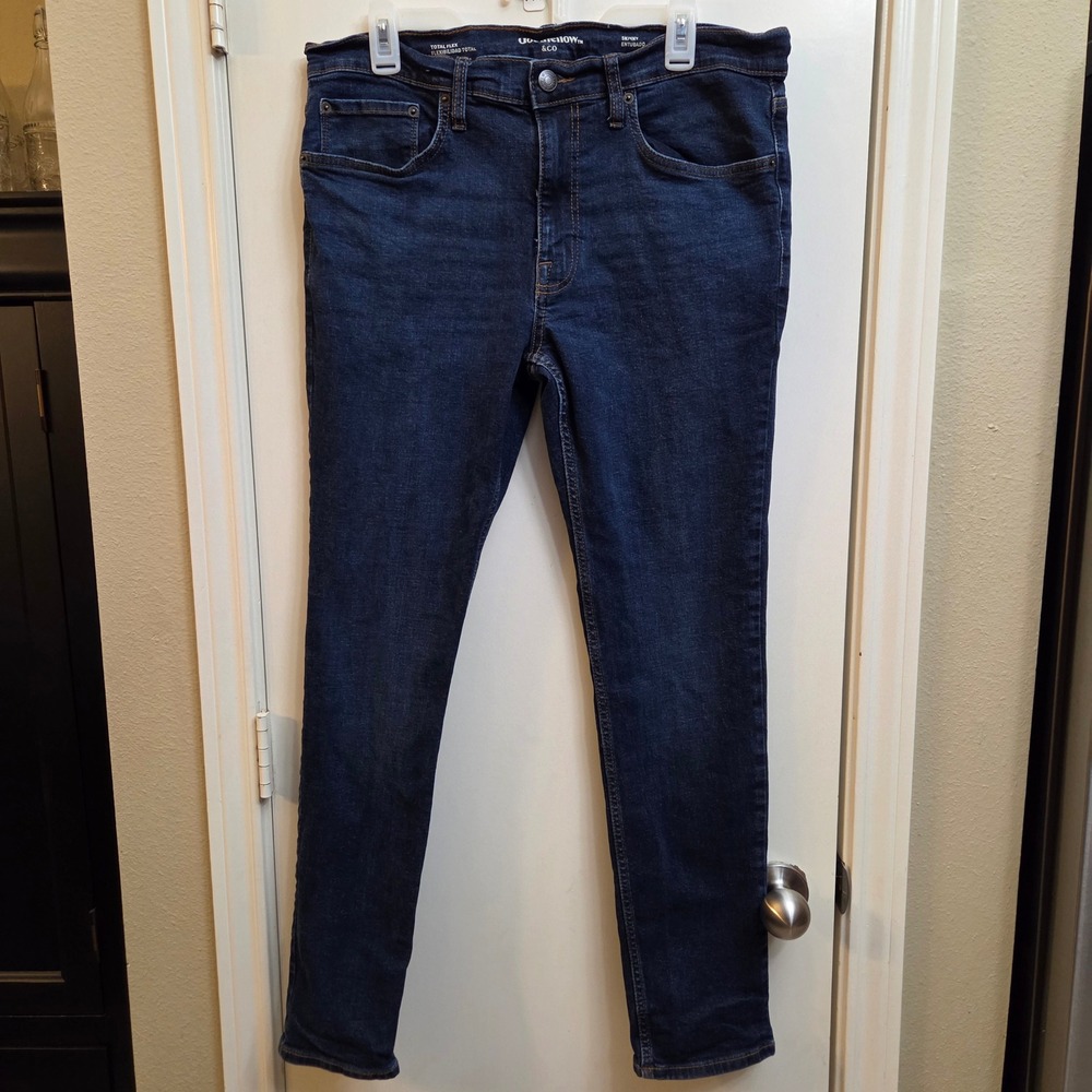 Goodfellow Co Total Flex Skinny Jeans Dark Wash Mens 36W x 32L